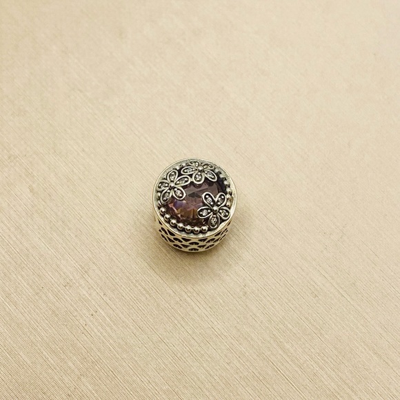 EUC Pandora 792055PCZ Silver Dazzling Daisy Meadow Charm w/ Pink & Clear CZ’s - Picture 4 of 10